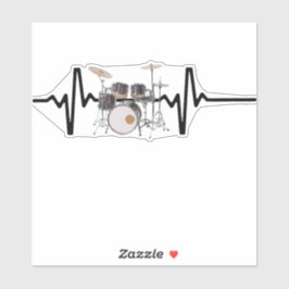 Sticker Tambours Heartbeat