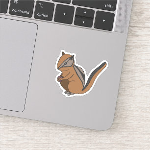 Sticker Tamia mignonne et petite de faune tirée par la