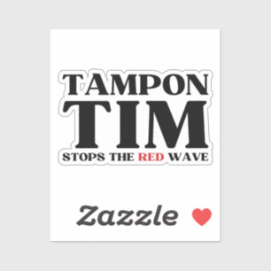 Sticker Tampon Tim Arrêtera Le Red Wave-Tim Walz 2024