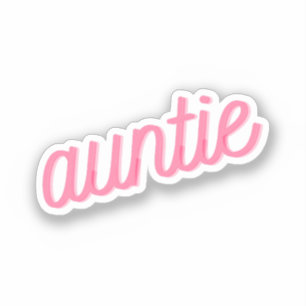 Sticker Tante Rose Cursive Tante Tante Mignonne Amour Fa