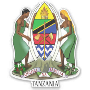 Sticker Tanzanie Armoiries Nationales Patriotique