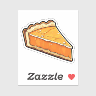 Sticker Tarte à la citrouille de dessin animé