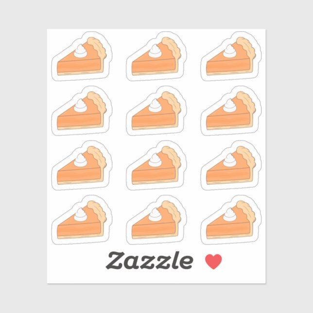 Sticker Tarte à la citrouille Thanksgiving Automne Hallowe (Feuille)