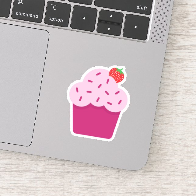 Sticker Tartelette aux fraises mignonne (Détail)