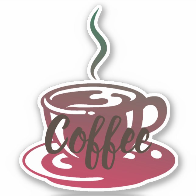 Sticker Tasse à café personnalisée (Devant)
