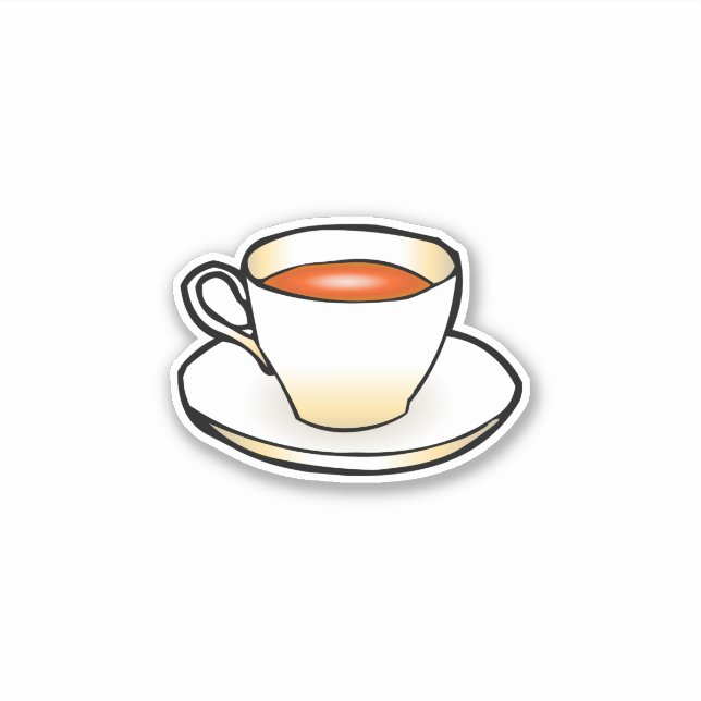 Sticker Tasse de thé (Devant)