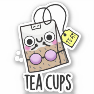 Sticker Tasses de thé Blagues drôles de soutien-gorge