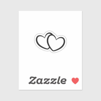 Sticker Tatouage Temporaire Double Cœur Mariage Mariée Mar