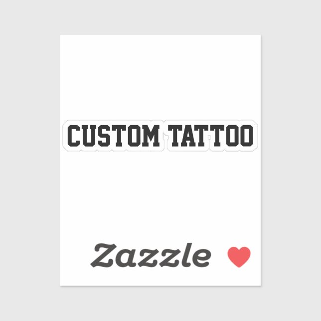 Sticker Tatouage temporaire personnalisé Votre soirée de f (Feuille)