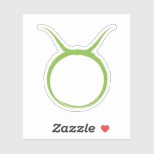 Sticker TAUREAU Taureau Vert Astrologie Avril Mai Signe du