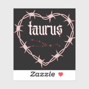 Sticker Taurus Constellation Gothique Barbed conception de