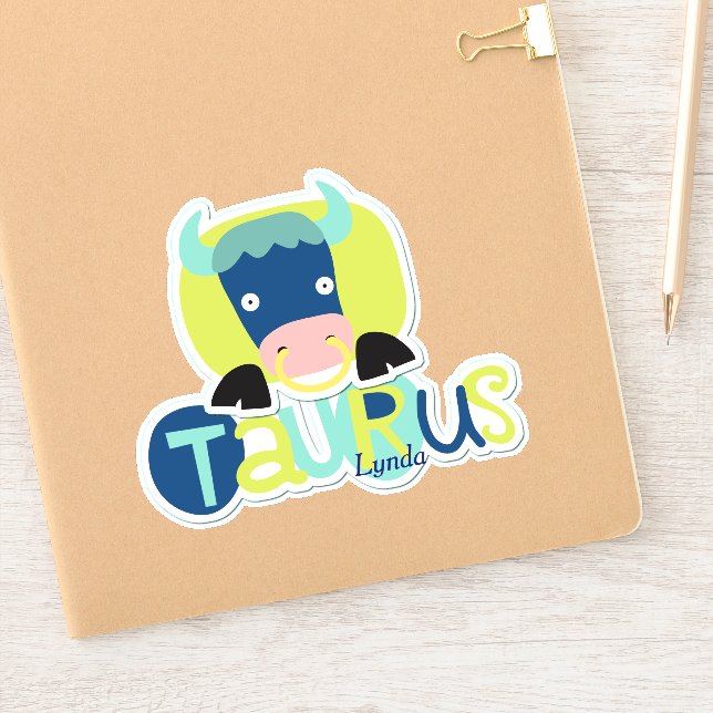 Sticker Taurus le Taureau Zodiaque Contour (Carnet)