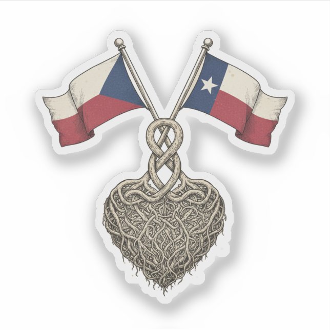 Sticker Tchèque-Texan (Devant)