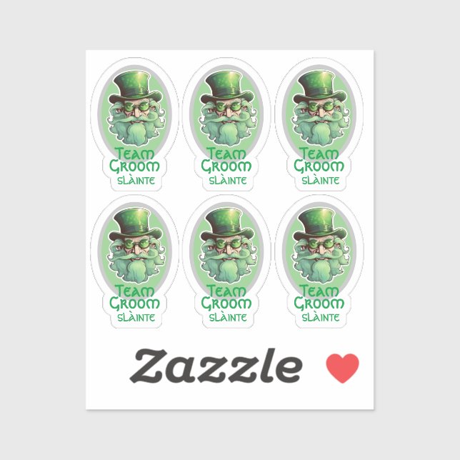 Sticker Team Groom leprechaun gnome (Feuille)