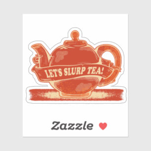 Sticker Teapot Drôle Thé à Boire
