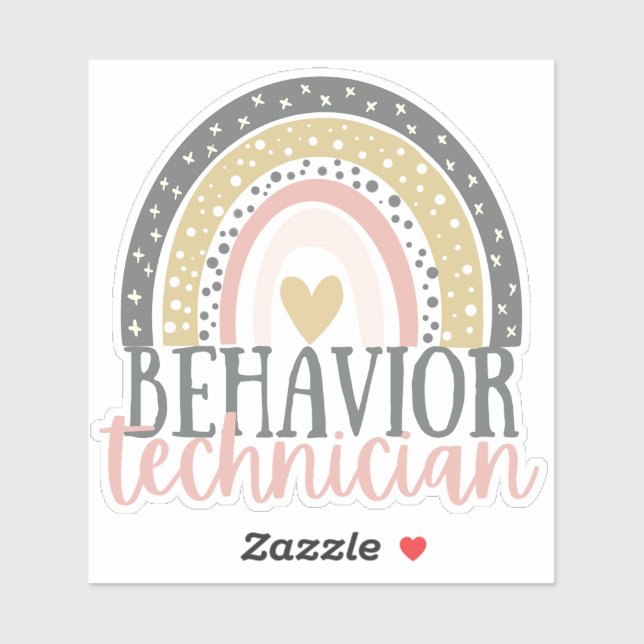 Sticker Technicien de comportement, cadeau RBT, cadeaux AB (Feuille)