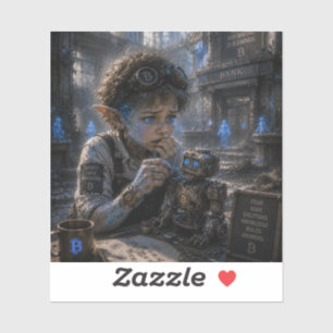 Sticker Technicien en excitation/robotique / Banque