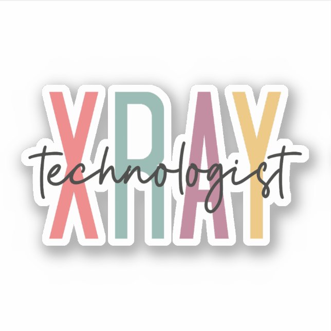 Sticker Technologue en radiologie de la technologie Xray,  (Devant)