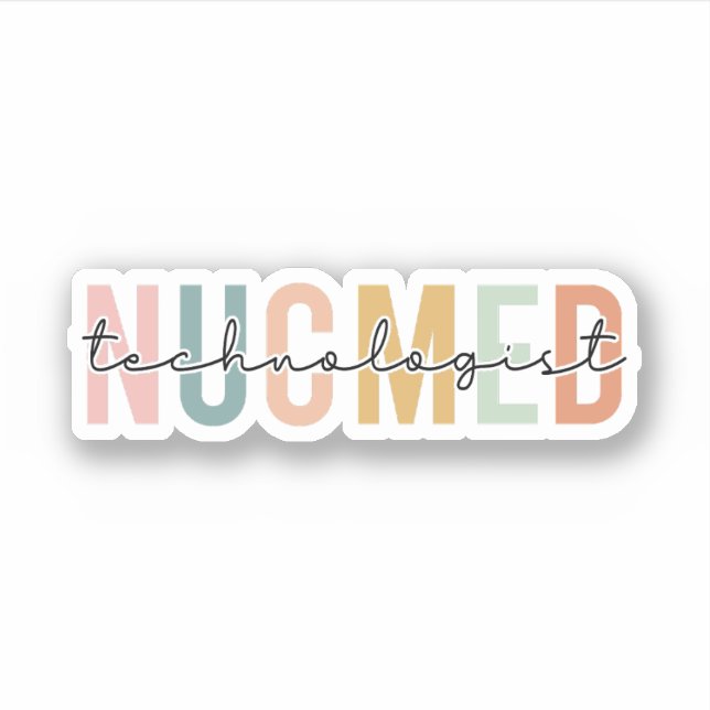 Sticker Technologue Nuc Med, Les techniciens en médecine n (Devant)