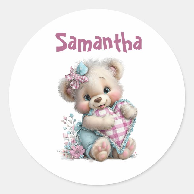 Sticker Teddy-Bär-Baby-Party  (Vorderseite)