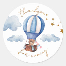Sticker Teddy Bear Baby shower Thankyou