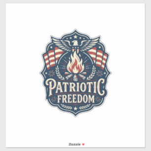 Sticker Tee-shirt graphique vectoriel nuit de feu patrioti