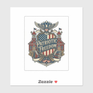 Sticker Tee-shirt graphique vectoriel patriotique de rentr