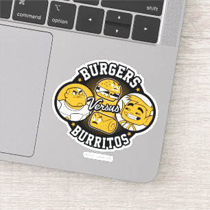 Sticker Teen Titans Go !   Burgers contre burritos