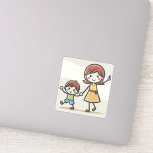 Sticker Télécharger le cadeau personnalisé d'art pour enfa