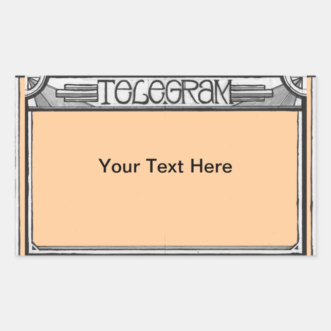 Sticker Telegram Art Déco Personnalisable (Devant)