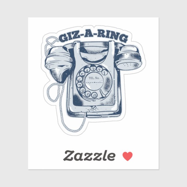 Sticker Téléphone rotatif Bleu (Feuille)