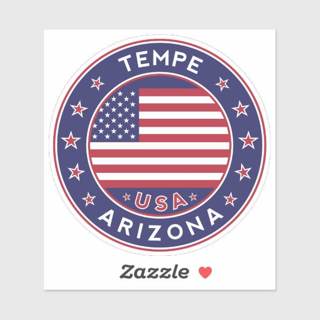 Sticker Tempe Arizona, Tempe (Feuille)