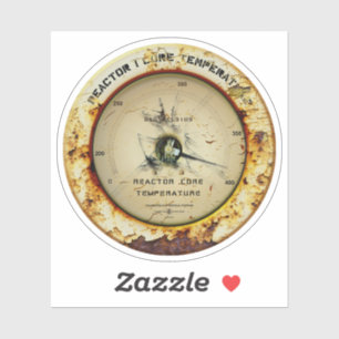 Sticker Température De Base Du Réacteur Nucléaire Vieillis
