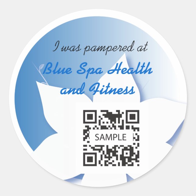 Sticker Template Blue Wellness-Center (Vorderseite)