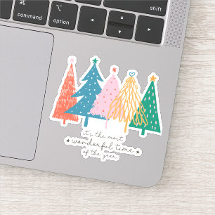 Sticker Temps le plus Merveilleux Arbre de Noël Vacances V