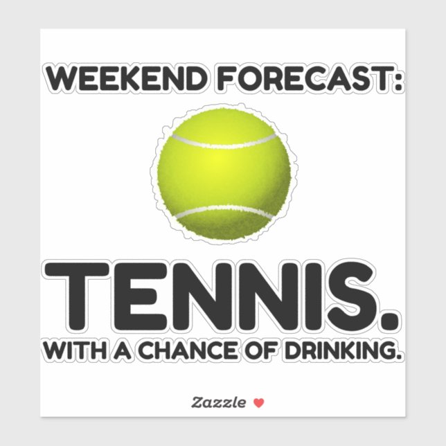 STICKER TENNIS DE LA FIN DE SEMAINE (Feuille)
