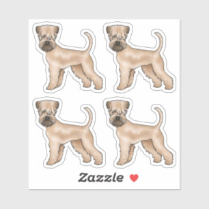 Sticker Tenter Irlandais à Poil Souple Cartoon Chien Migno