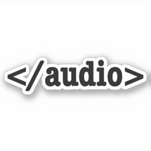 Sticker Terminer le code HTML5 audio