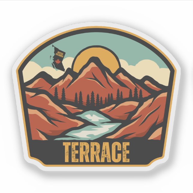 Sticker Terrace, Colombie-Britannique (Devant)