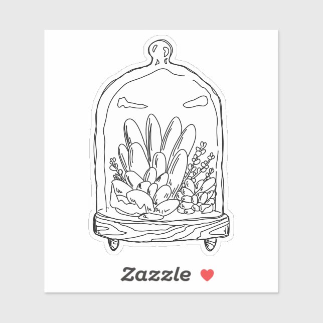 Sticker Terrarium Dome (Feuille)