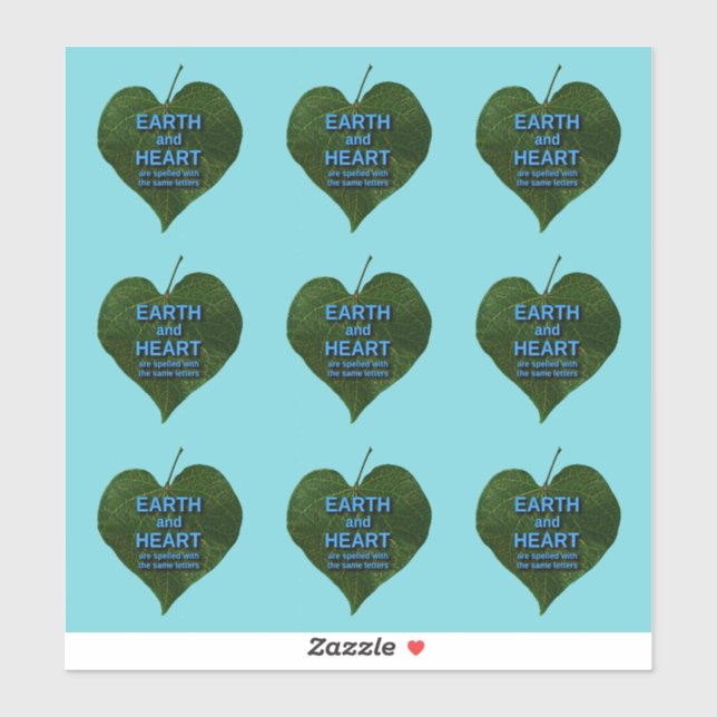 Sticker Terre - Anagram du coeur (Feuille)