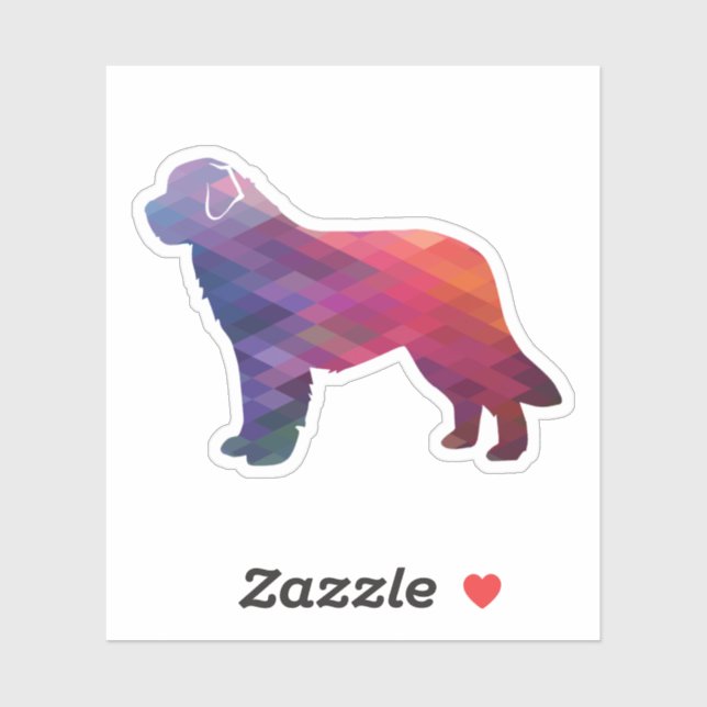 Sticker Terre-Neuve Silhouette Purple (Feuille)