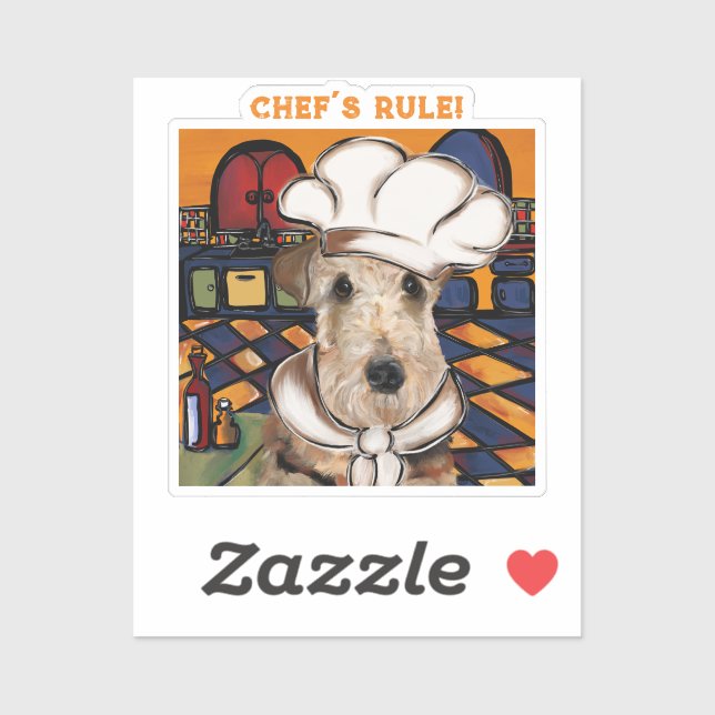 STICKER TERRIER AIREDALE        (Feuille)