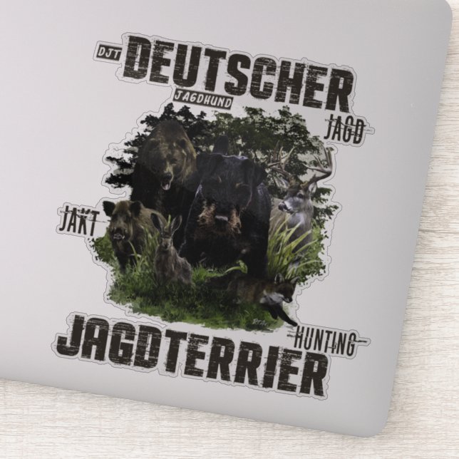 Sticker Terrier de chasse allemand (Jagdterrier) (Détail)