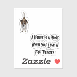 Sticker Terrier Fox, Love Is Logo, 