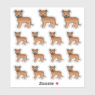 Sticker Terriers Staffordshire Bull rouges Chiens de dessi