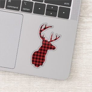 Sticker Tête de cerf roux rustique