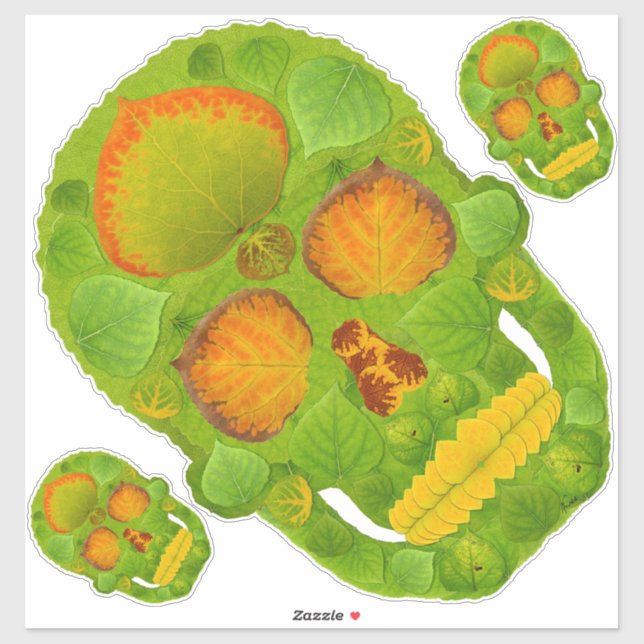 Sticker Tête de feuille d'Aspen 10 (Feuille)