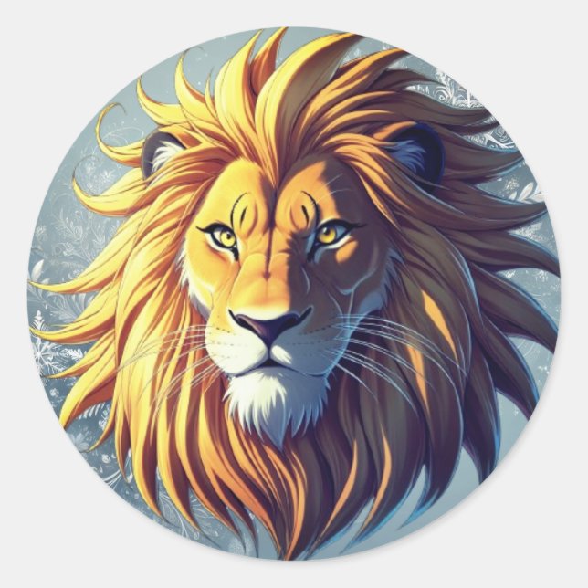 Sticker Tête de Lion Gras - Design de Fierce pour  (Devant)