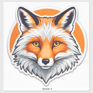 Sticker Tête de renard vibrant